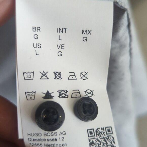 Hugo Boss Slim Fit 100% Cotton Black & Gray Speckled Shirt - Size L - Picture 5 of 6